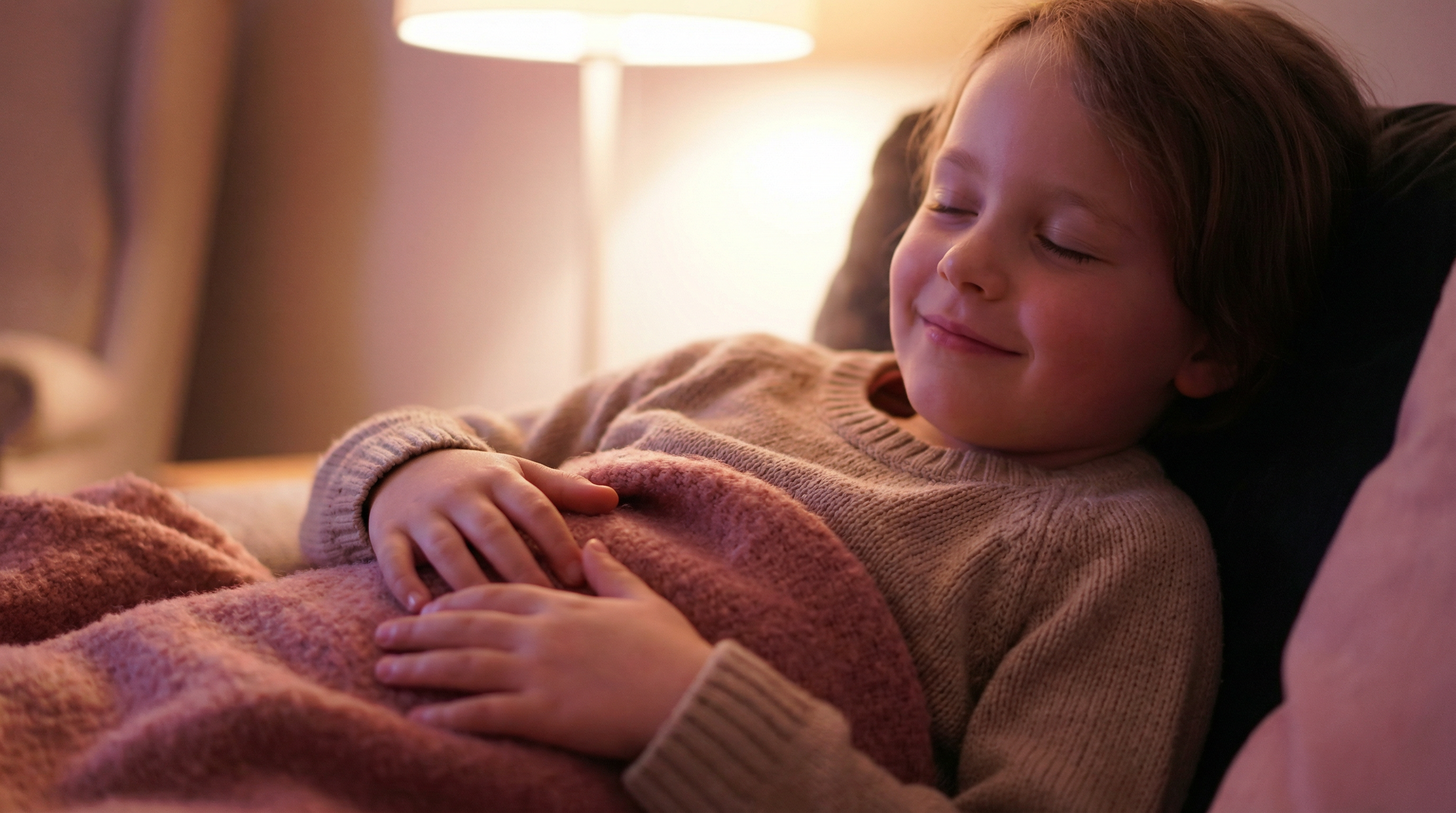 Kind meditiert entspannt