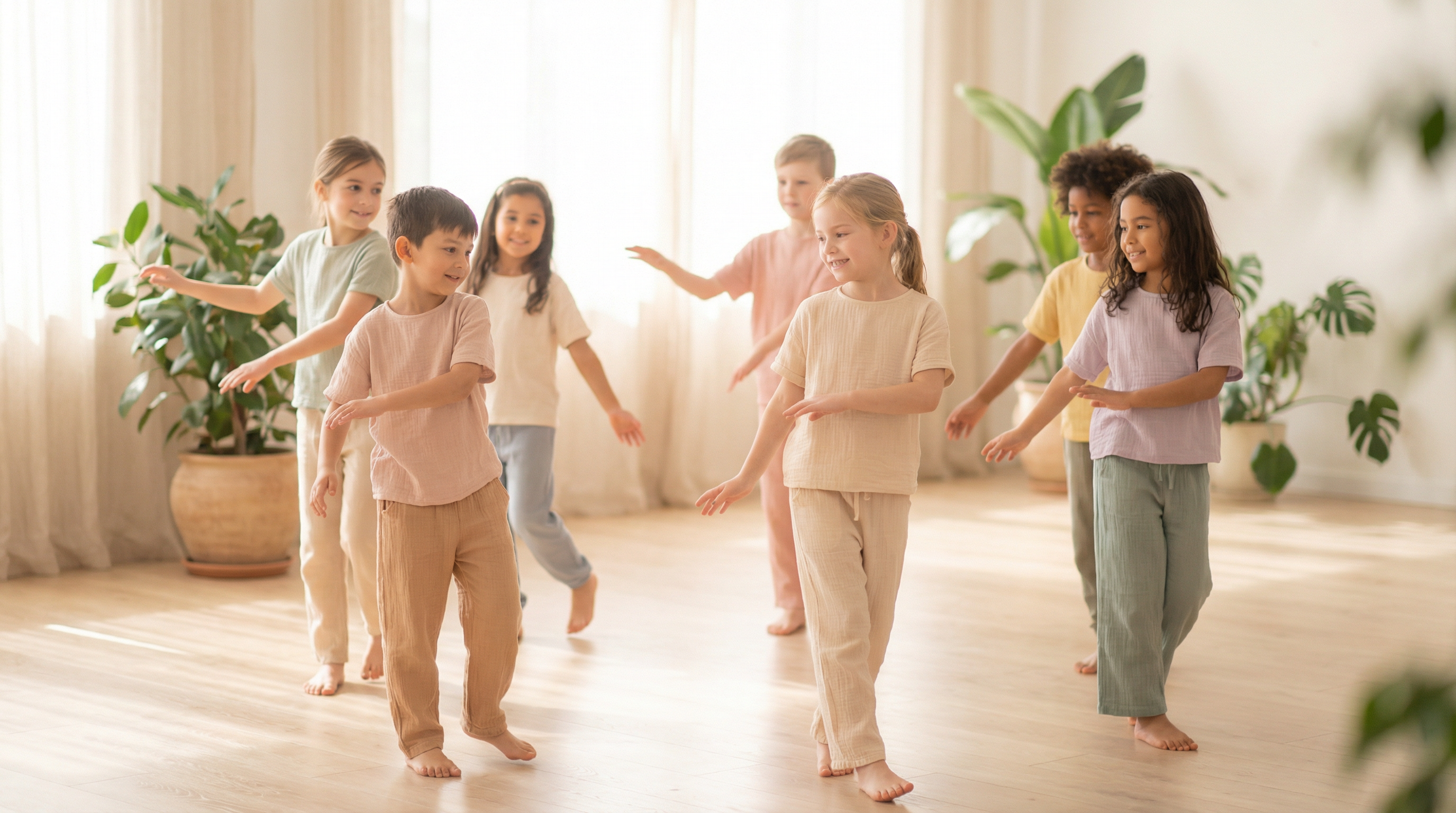 Kinder machen Qi Gong